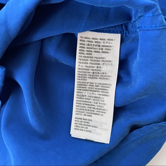 Hollister Royal Blue Modal Button Up Shirt - Picture 3 of 4